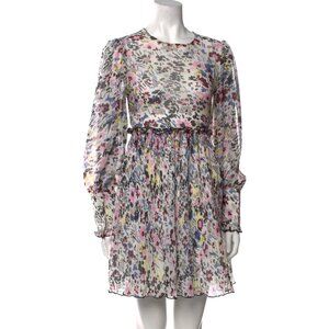 ❌SOLD❌ GANNI Floral Print Long Sleeve Romantic Flounce Dress Medium DK38 NWOT